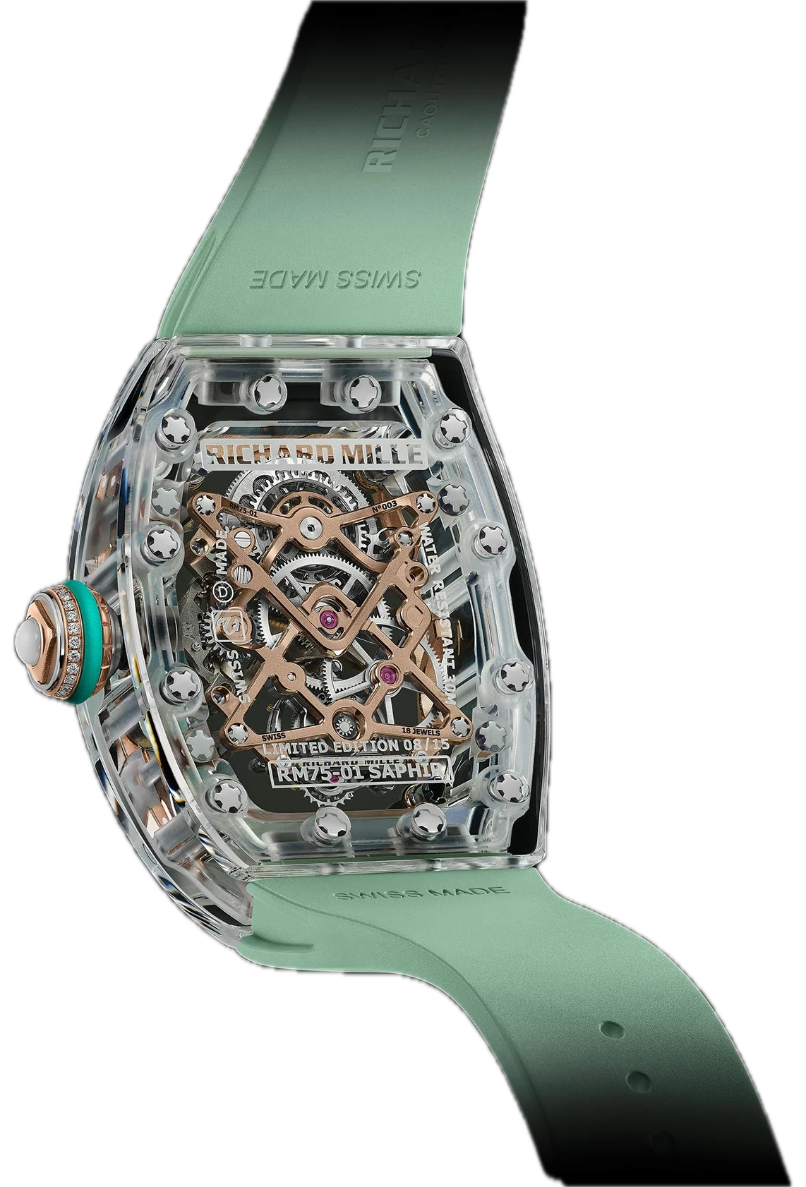 Richard Mille RM 75-01 saphir, fond de boîte